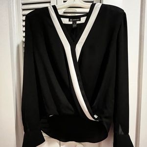NWOT Colorblock Long Sleeve Surplice Top